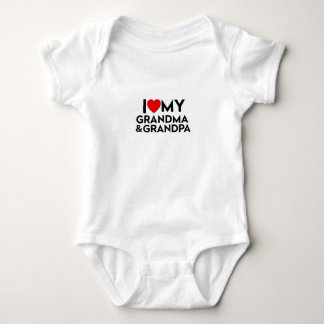 I Liebe mein Großmutter-und Großvater-Bodysuit Baby Strampler