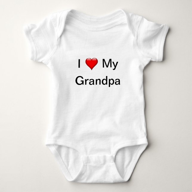 I Liebe mein Großvater Baby Strampler (Vorderseite)
