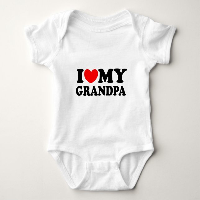 I Liebe mein Großvater Baby Strampler (Vorderseite)