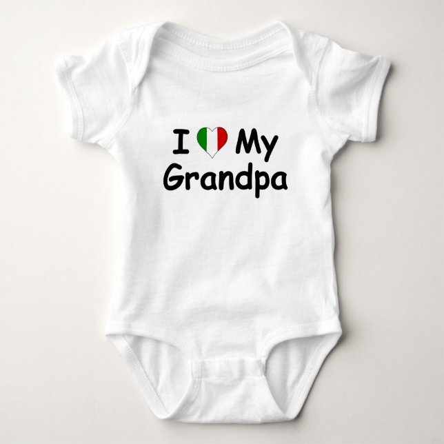 I Liebe mein Großvater Baby Strampler (Vorderseite)