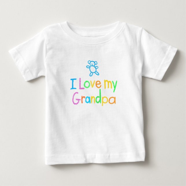 I Liebe mein Großvater Baby T-shirt (Vorderseite)