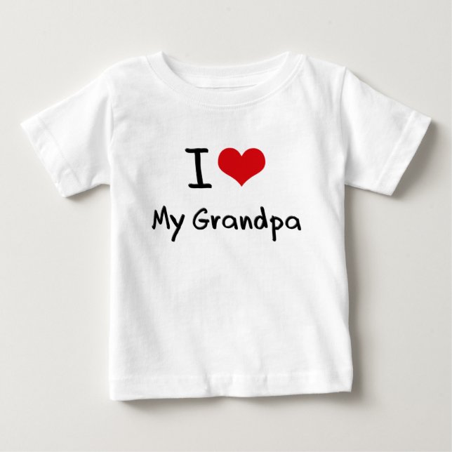I Liebe mein Großvater Baby T-shirt (Vorderseite)