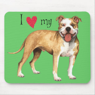 I Liebe mein Gruben-Stier-Terrier Mousepad