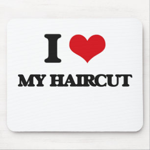 I Liebe mein Haarschnitt Mousepad