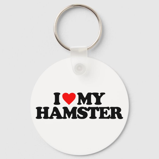 I LIEBE MEIN HAMSTER SCHLÜSSELANHÄNGER (Vorderseite)