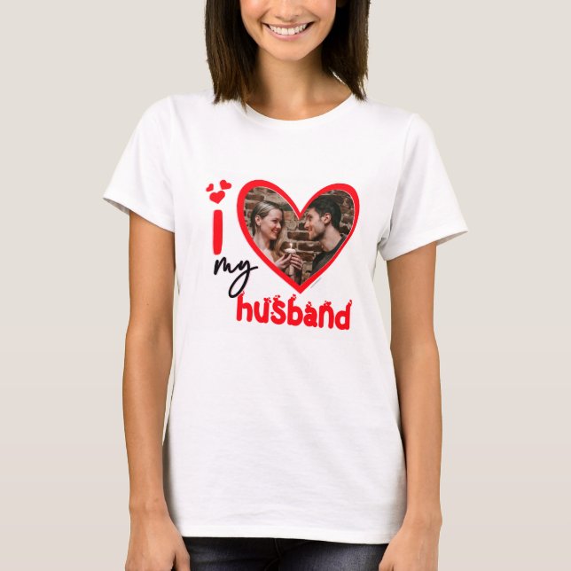 I Liebe Mein Handband Foto Benutzerdefinierter T - T-Shirt (Vorderseite)