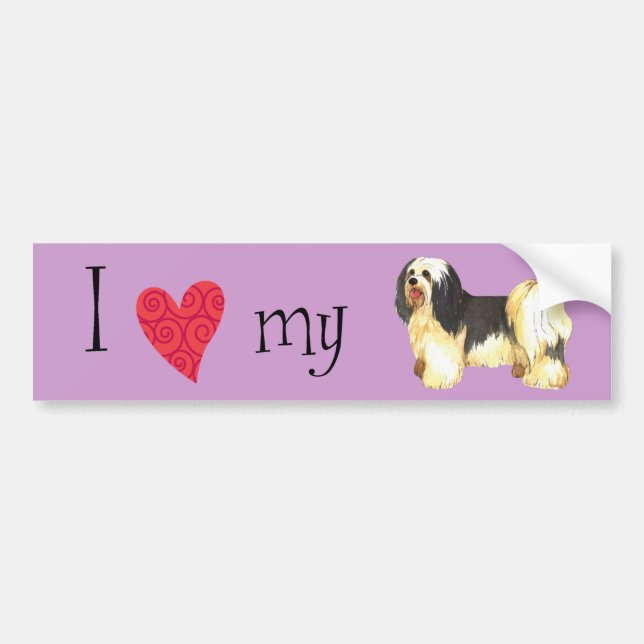 I Liebe mein Havanese Autoaufkleber (Vorne)