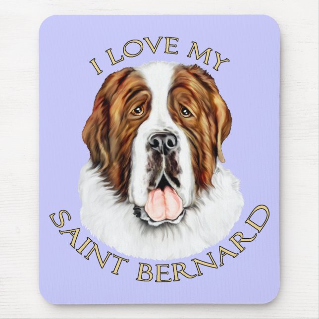 I Liebe mein Heiliger Bernard Mousepad (Vorne)