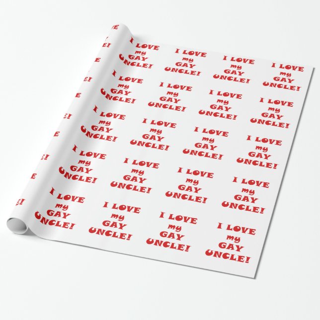 I Liebe mein homosexueller Onkel Geschenkpapier (Ungerollt)