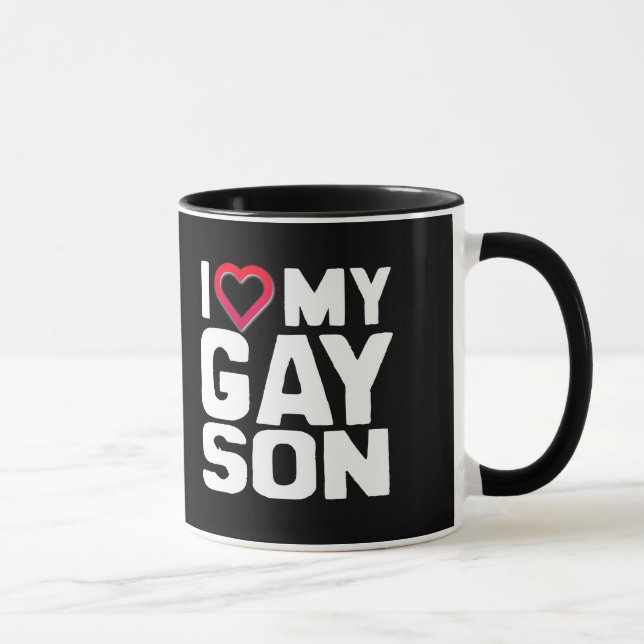I Liebe mein homosexueller Sohn Tasse (Rechts)