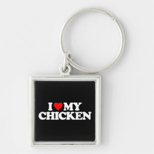 I LIEBE MEIN HUHN SCHLÜSSELANHÄNGER