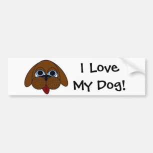 I Liebe mein Hund! Autoaufkleber
