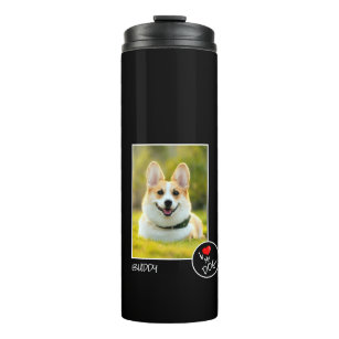 I Liebe Mein Hund, Custom Foto - Heimtiere lieben Thermosbecher