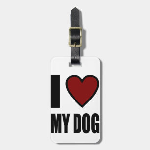 I Liebe mein Hund Gepäckanhänger
