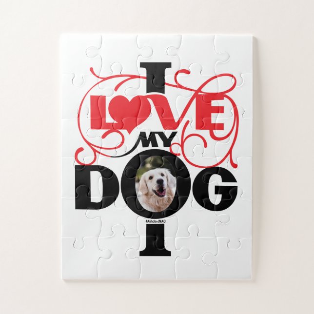 I LIEBE MEIN HUND JIGSAW PUZZLE (Vertikal)