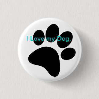 I Liebe mein Hundeabzeichen Button