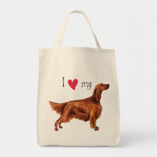 I Liebe mein Irischer Setter Tragetasche