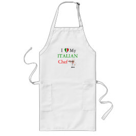 I Liebe mein italienischer Koch Lange Schürze