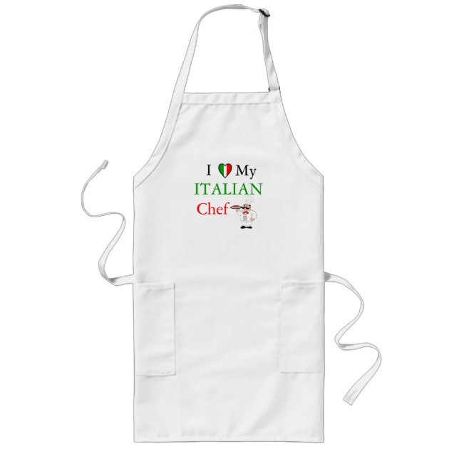 I Liebe mein italienischer Koch Lange Schürze (Vorne)