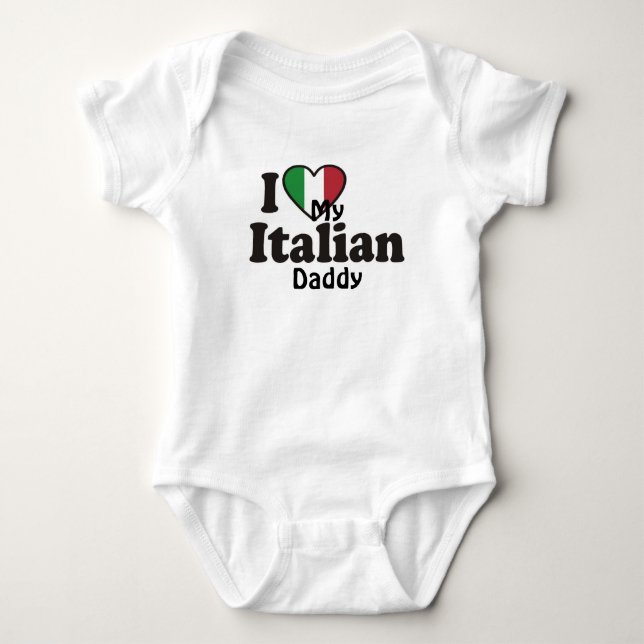 I Liebe mein italienischer Vati Baby Strampler (Vorderseite)