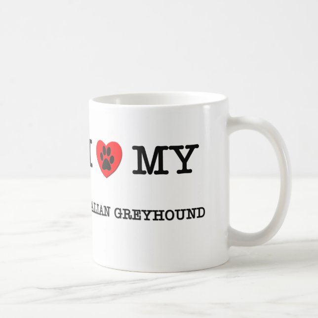 I LIEBE MEIN ITALIENISCHER WINDHUND KAFFEETASSE (Rechts)