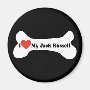 I Liebe Mein Jack Russell - Hund Bone Magnet