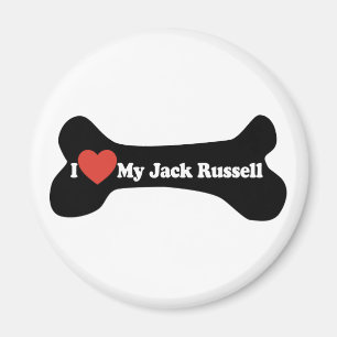 I Liebe Mein Jack Russell - Hund Bone Magnet