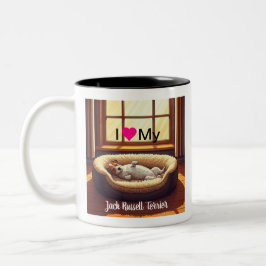 I Liebe Mein Jack Russell Terrier Zweifarbige Tasse
