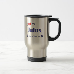 I Liebe mein Jafox (männlicher Hund) Reisebecher
