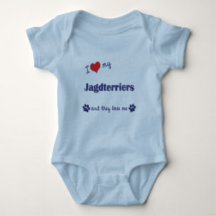 I Liebe mein Jagdterriers (mehrfache Hunde) Baby Strampler