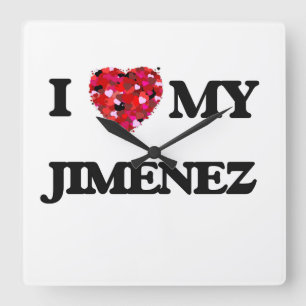 I Liebe MEIN Jimenez Quadratische Wanduhr