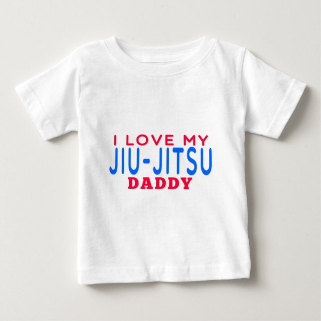 I Liebe mein Jiu-Jitsu Vati Baby T-shirt (Vorderseite)