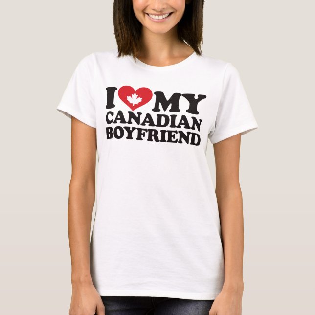 I Liebe mein kanadischer Freund T-Shirt (Vorderseite)