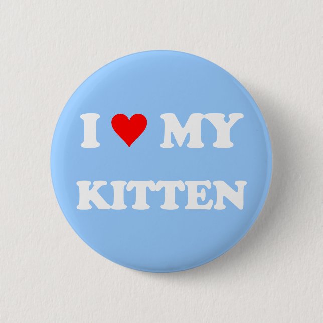 I Liebe mein Kätzchen Button (Vorderseite)