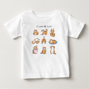 I Liebe mein Katzen-Kleinkind-T - Shirt