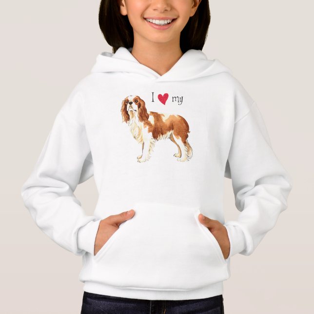 I Liebe mein Kavalier Hoodie (Vorderseite)