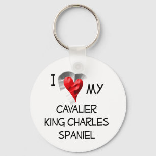 I Liebe Mein Kavalier König Charles Spaniel Schlüsselanhänger