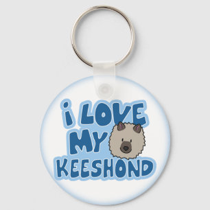 I Liebe mein Keeshond-Schlüsselanhänger Schlüsselanhänger