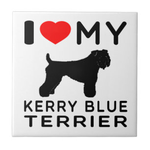 I Liebe mein Kerry-Blau-Terrier Fliese