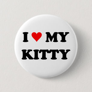 I Liebe mein Kitty Button