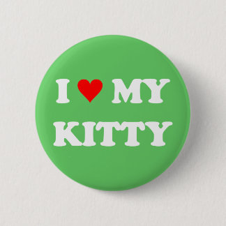 I Liebe mein Kitty Button