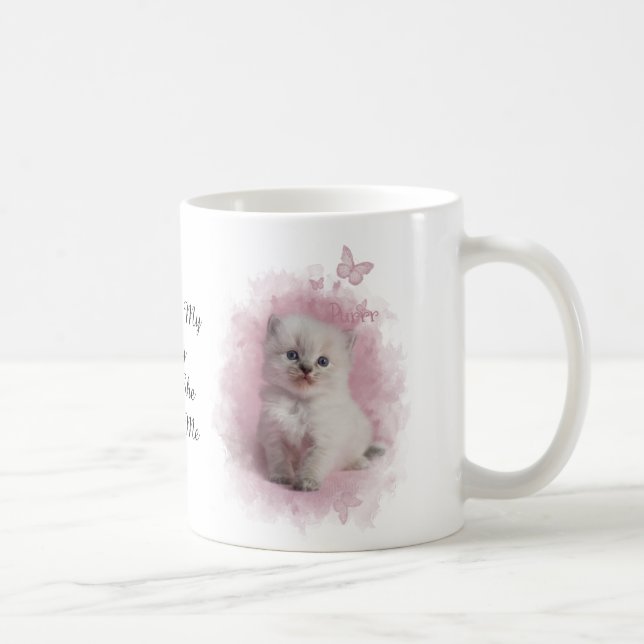 I Liebe mein Kitty und sie Lieben ich Kaffeetasse (Rechts)