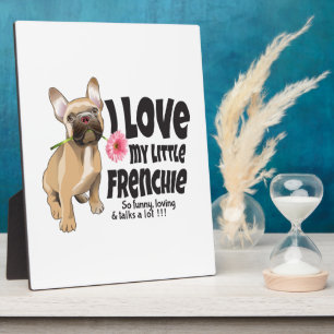 I Liebe mein kleiner französischer Bulldogge Fotoplatte