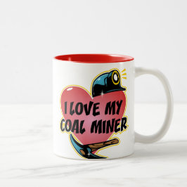 I LIEBE MEIN KOHLEN-BERGMANN ZWEIFARBIGE TASSE