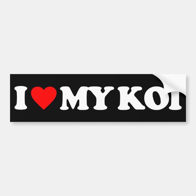 I LIEBE MEIN KOI AUTOAUFKLEBER (Vorne)