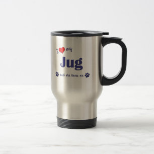I Liebe mein Krug (weiblicher Hund) Reisebecher