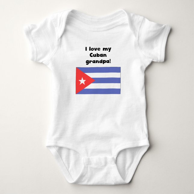 I Liebe mein kubanischer Großvater Baby Strampler (Vorderseite)