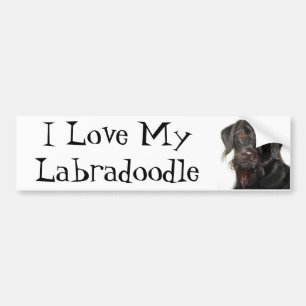 I Liebe mein Labradoodle Autoaufkleber