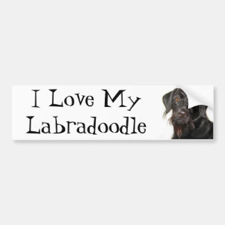 I Liebe mein Labradoodle Autoaufkleber