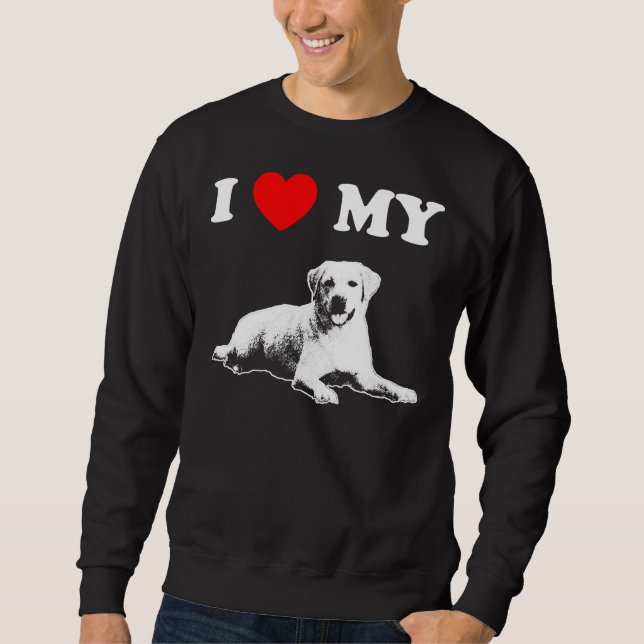 I Liebe Mein Labrador 4 Sweatshirt (Vorderseite)